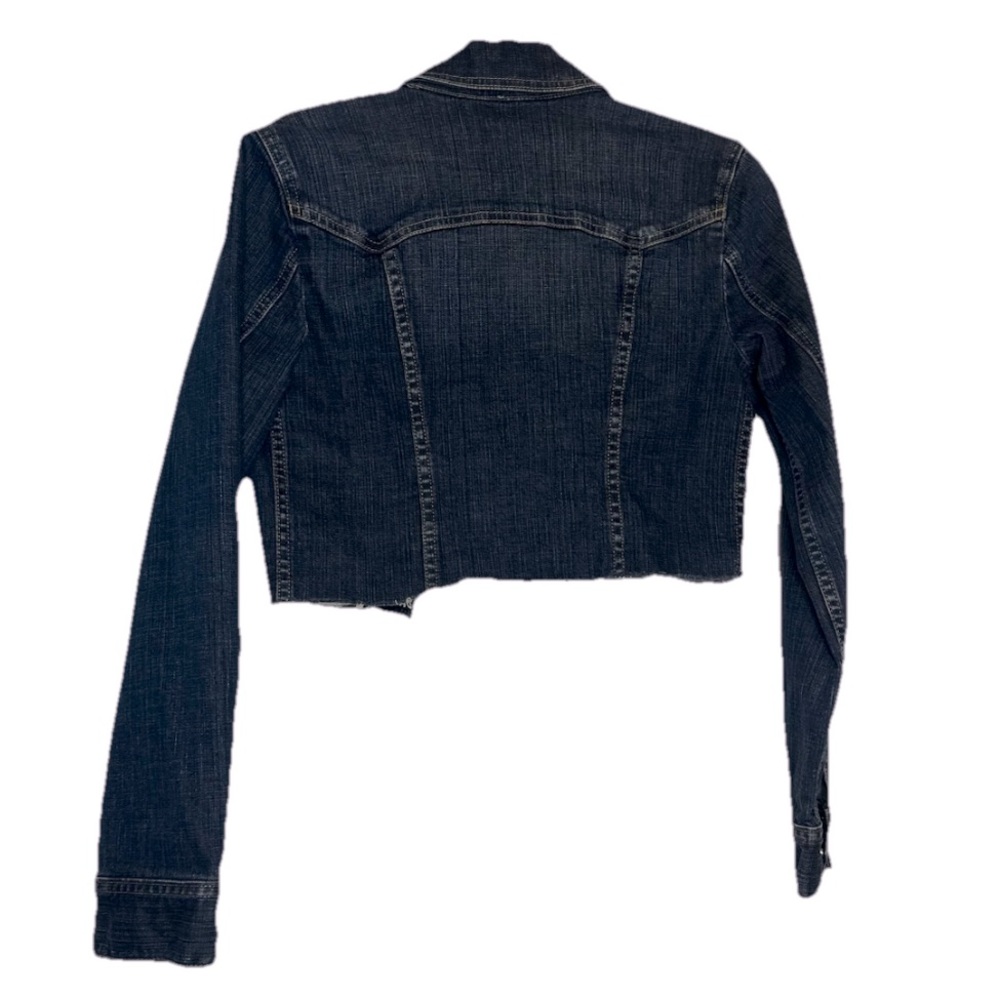 Vintage Y2K Eddie Bauer Cropped Denim Jean Jacket Womens XS - Picture 3 of 8